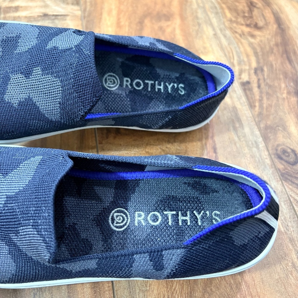 Rothy's The Original Slip-On Flats – Women's Size 9 – Blue & Gray Camo – Comfort - Picture 9 of 9